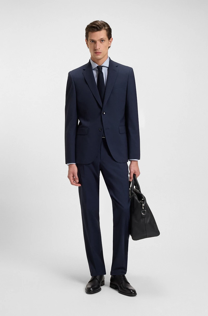 Printed regular-fit shirt cotton twill