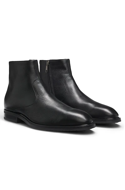 Side-zip boots leather