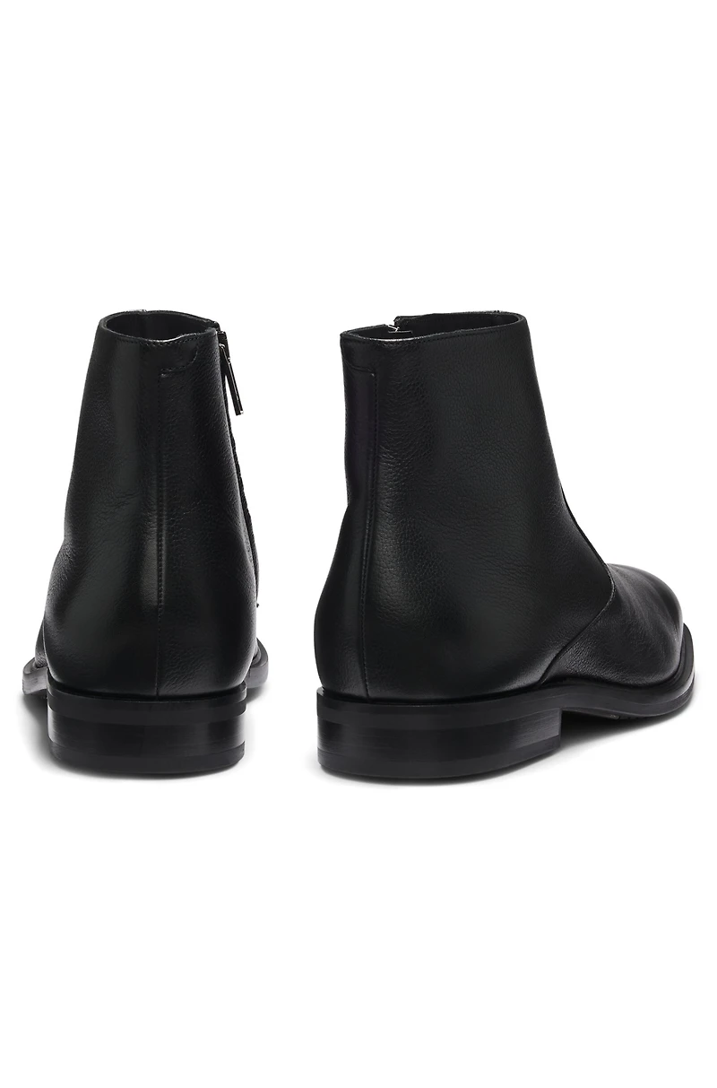 Side-zip boots leather