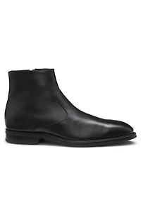 Side-zip boots leather