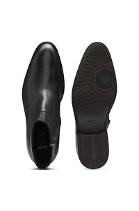 Side-zip boots leather