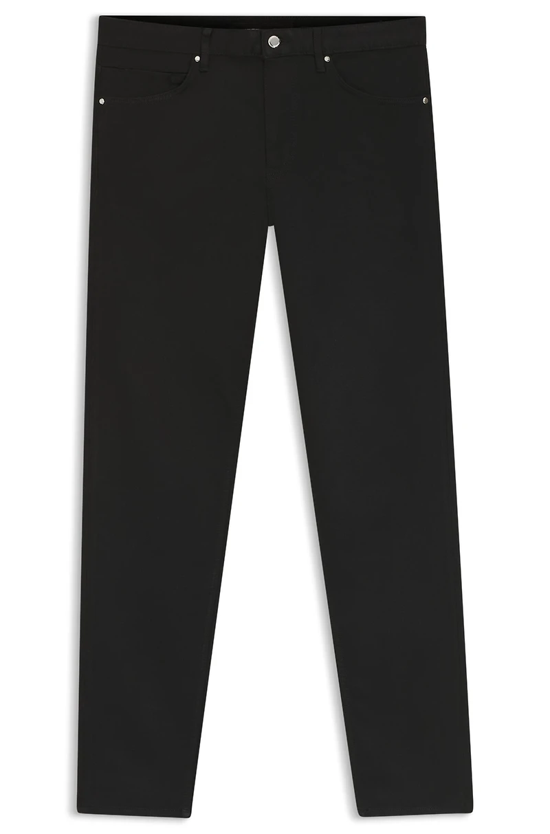 Porsche x BOSS black tapered-fit jeans stretch denim