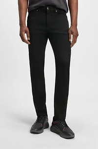 Porsche x BOSS black tapered-fit jeans stretch denim
