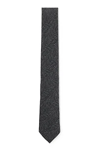Jacquard-structure tie in wool