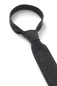Jacquard-structure tie in wool