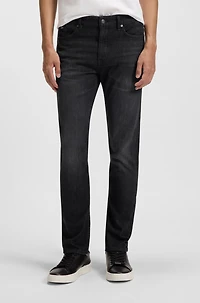 Delaware black slim-fit jeans Italian-made denim