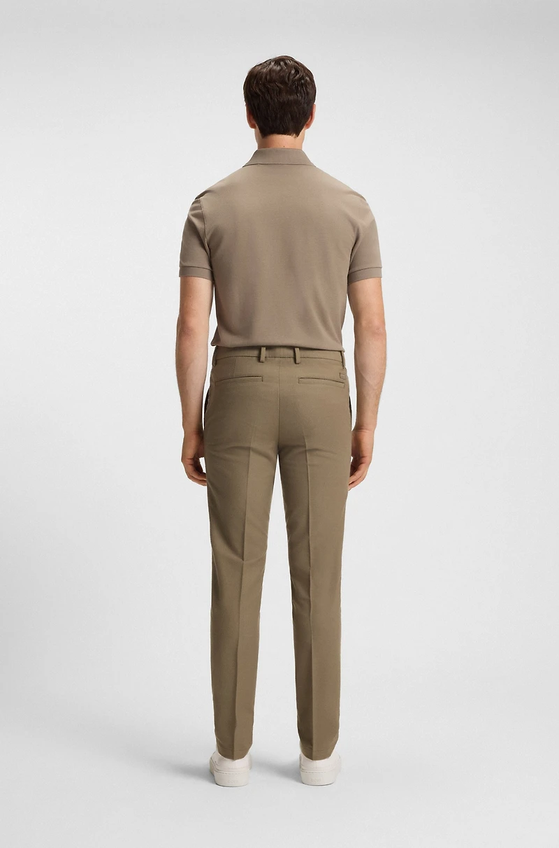 Slim-fit trousers cotton-blend twill
