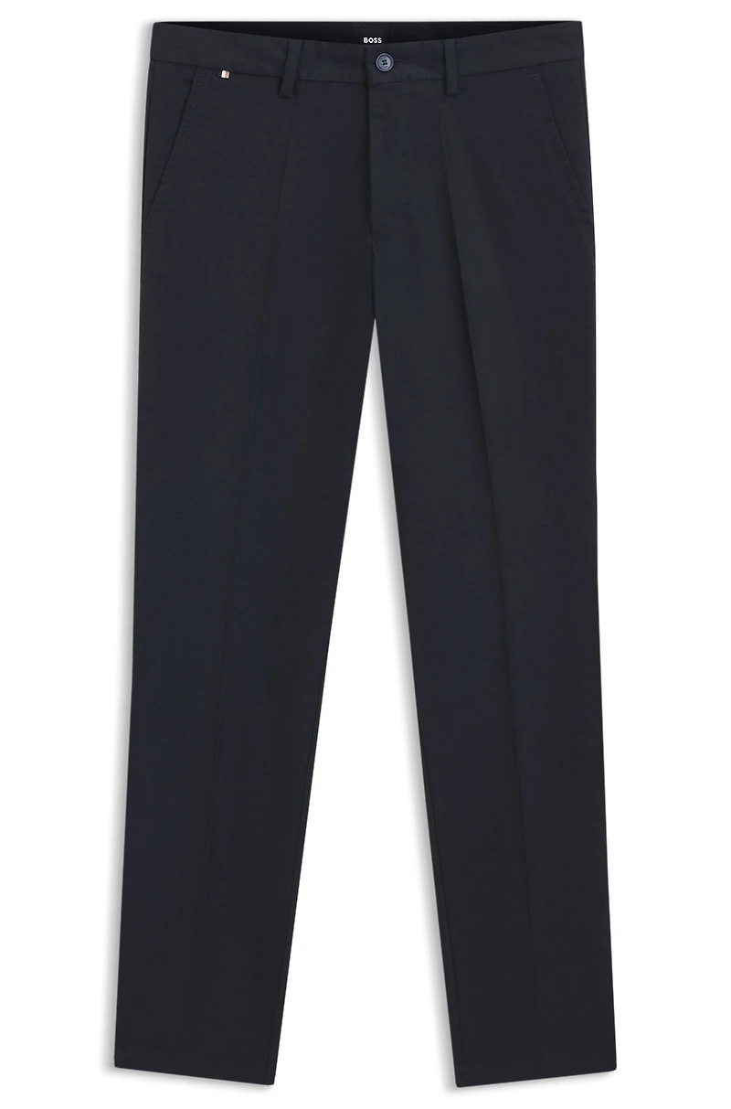 Slim-fit trousers cotton-blend twill