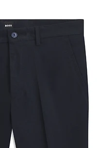 Slim-fit trousers cotton-blend twill