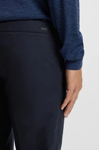 Slim-fit trousers cotton-blend twill