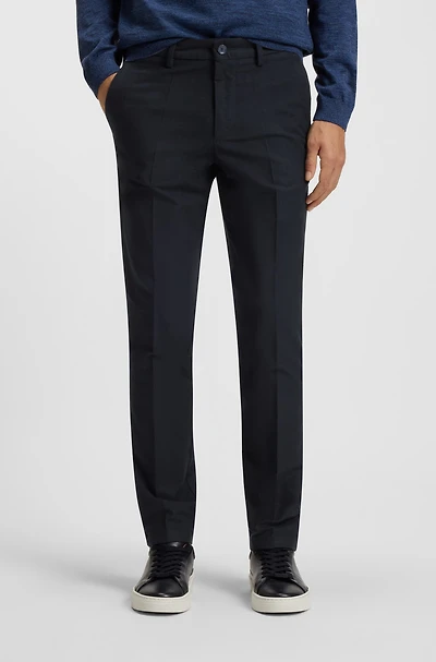 Slim-fit trousers cotton-blend twill