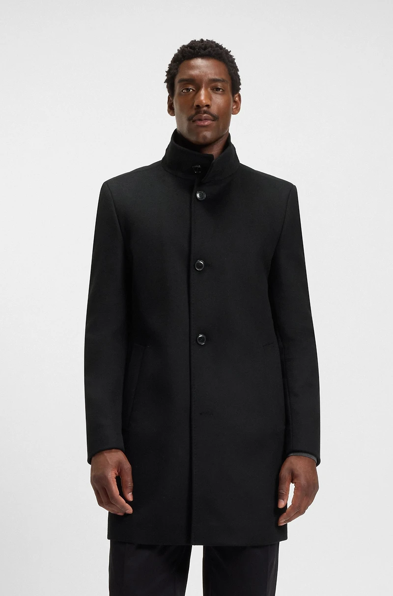 Wool-cashmere coat a slim fit