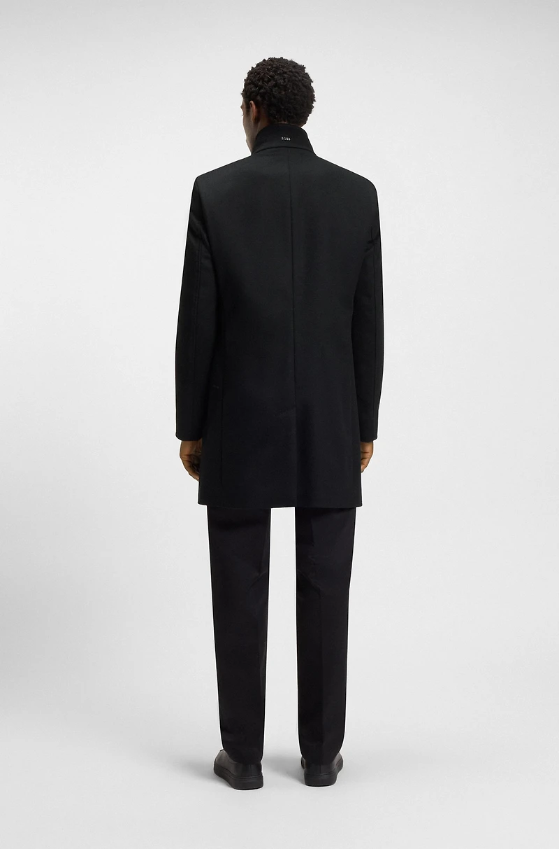 Wool-cashmere coat a slim fit
