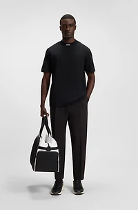 Relaxed-fit shirt stretch cotton with camp collar