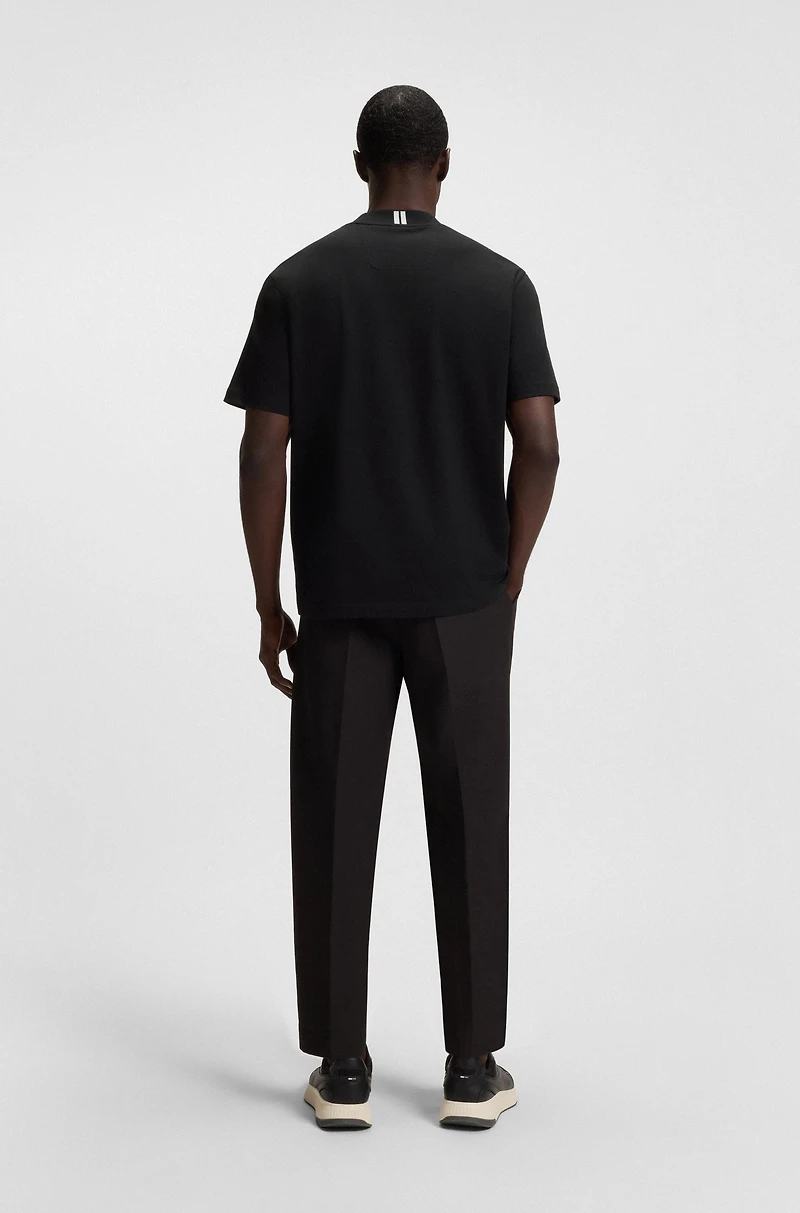 Relaxed-fit shirt stretch cotton with camp collar