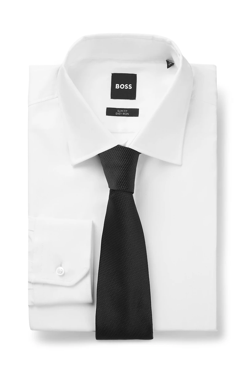 Silk-jacquard tie made in Italy