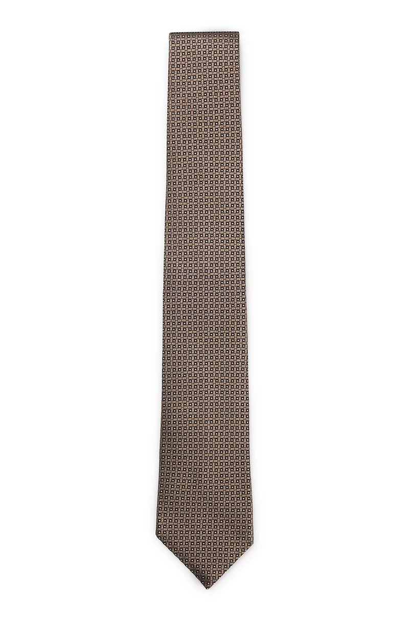 Silk-jacquard tie made in Italy
