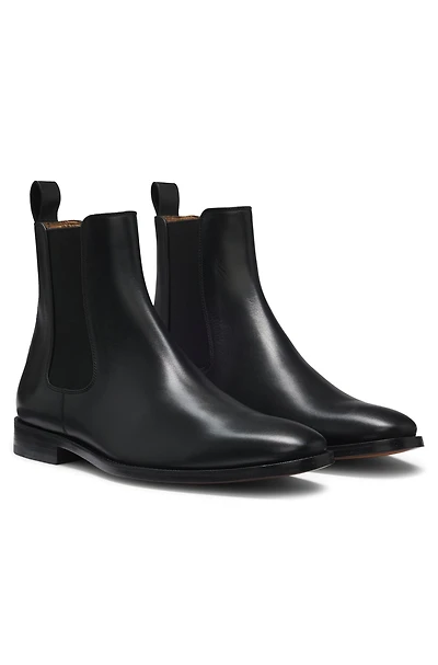 Elasticated-panel Chelsea boots leather