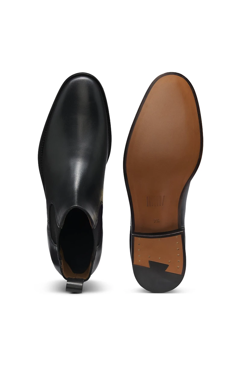 Elasticated-panel Chelsea boots leather