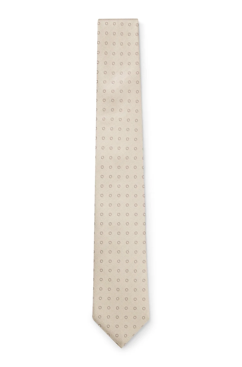 Silk-jacquard tie made in Italy