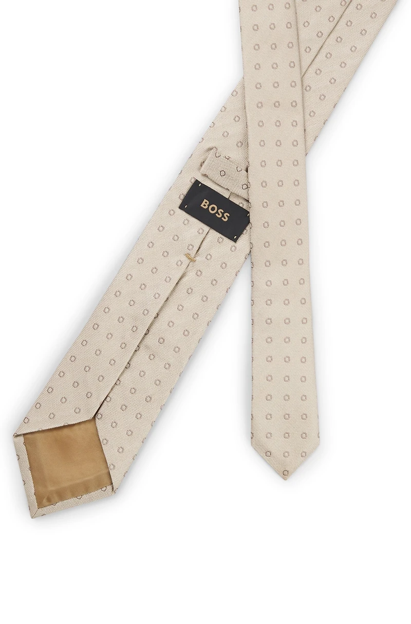 Silk-jacquard tie made in Italy