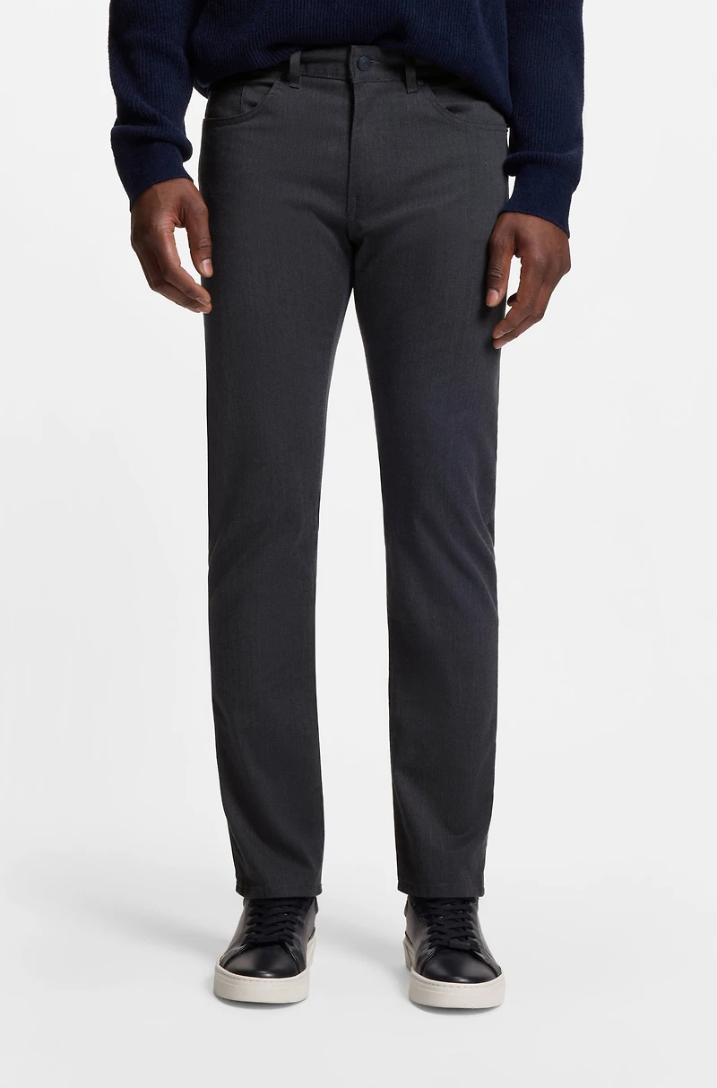 Delaware slim-fit trousers brushed stretch twill
