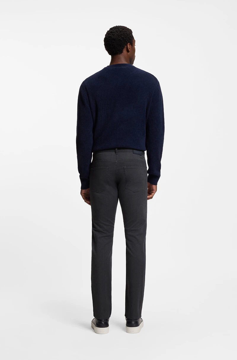 Delaware slim-fit trousers brushed stretch twill