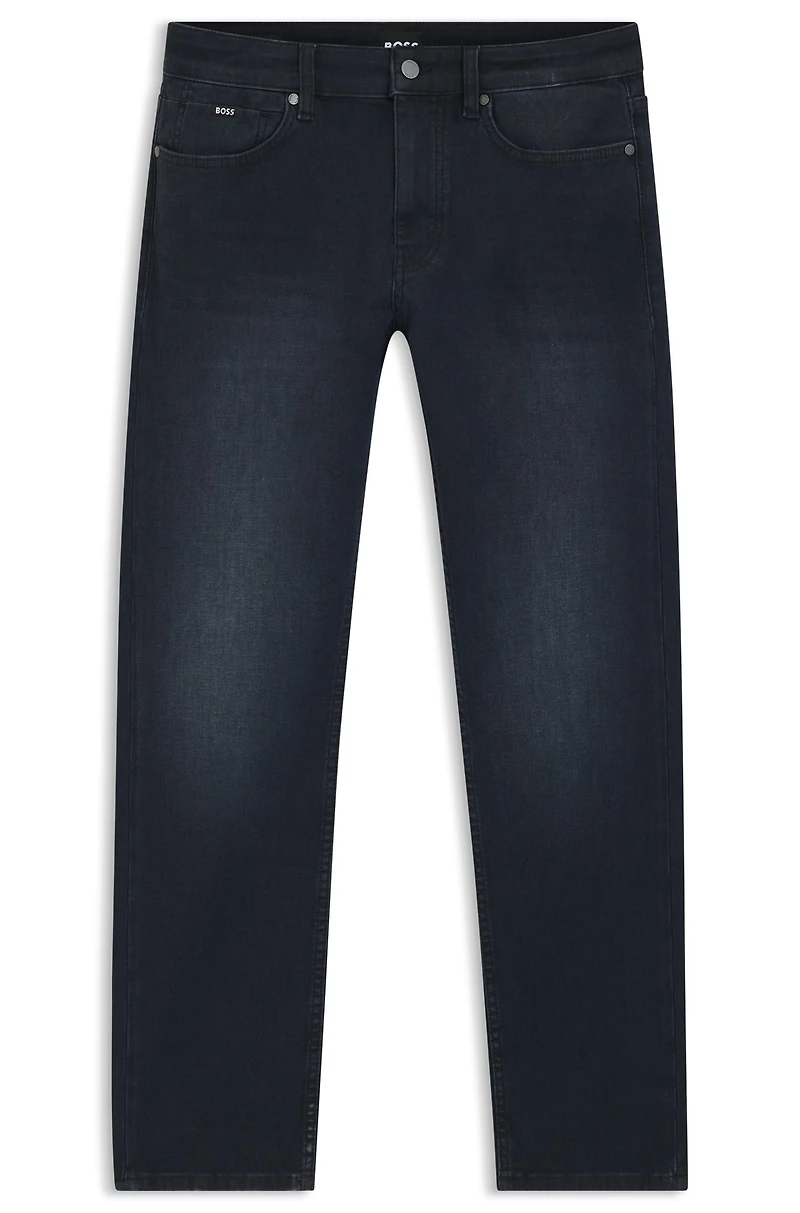 Delaware blue slim-fit jeans knitted denim