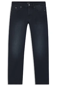 Delaware blue slim-fit jeans knitted denim