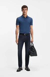 Delaware blue slim-fit jeans knitted denim