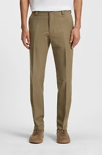 Straight-fit trousers cotton-blend twill