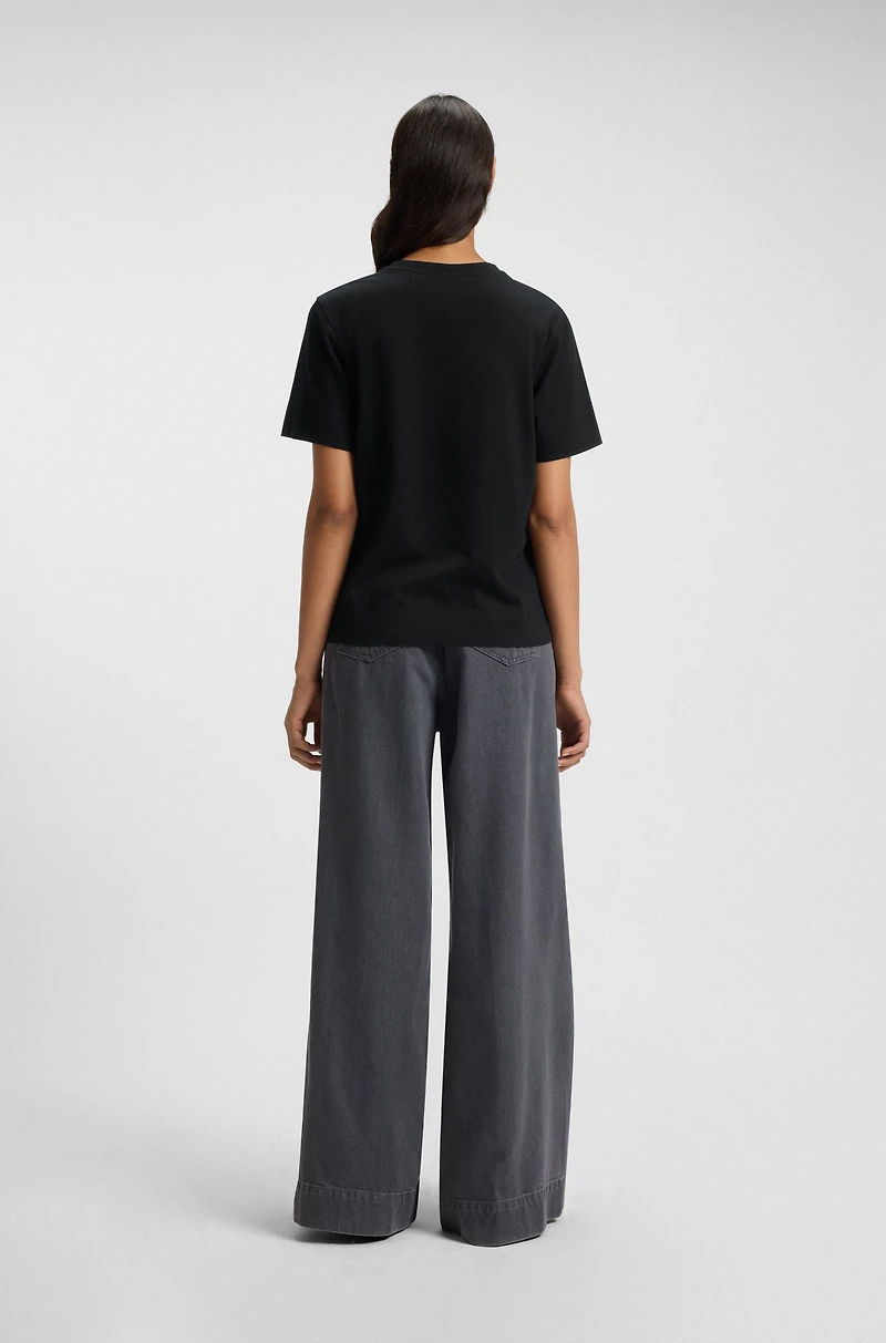 Mercerised-cotton T-shirt with Double B monogram