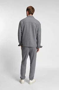 Relaxed-fit overshirt brushed stretch flannel