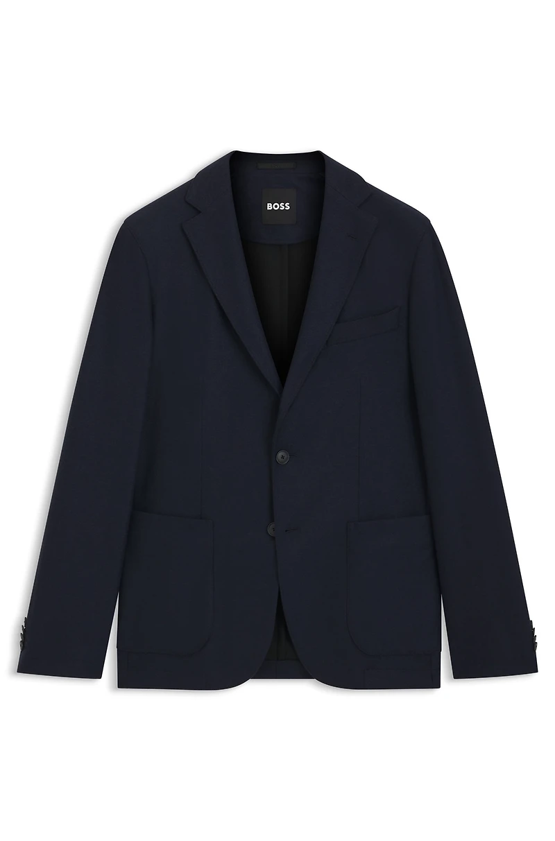 Brushed slim-fit jacket stretch flannel