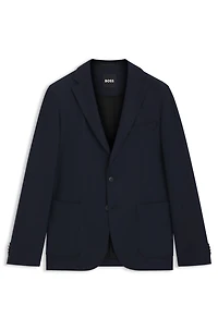 Brushed slim-fit jacket stretch flannel