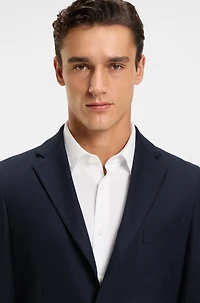 Brushed slim-fit jacket stretch flannel