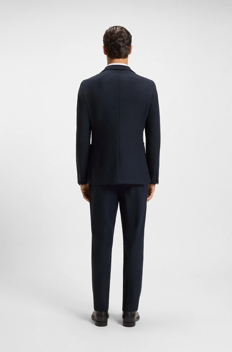 Brushed slim-fit jacket stretch flannel