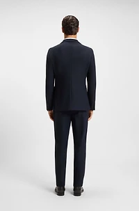 Brushed slim-fit jacket stretch flannel