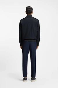 Brushed slim-fit jacket stretch flannel