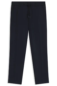 Brushed tapered-fit trousers stretch flannel