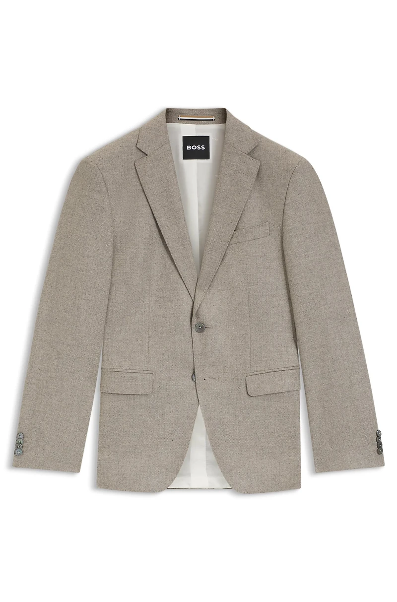 Patterned slim-fit jacket wool and cashmere