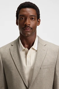 Patterned slim-fit jacket wool and cashmere