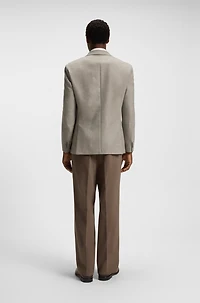 Patterned slim-fit jacket wool and cashmere