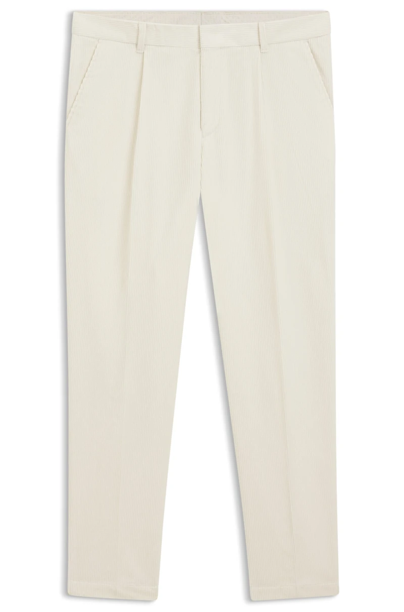 Tapered-fit trousers stretch-cotton corduroy
