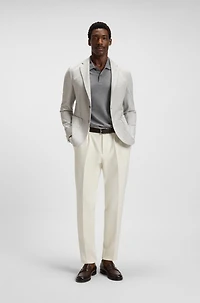 Slim-fit suit checked stretch fabric