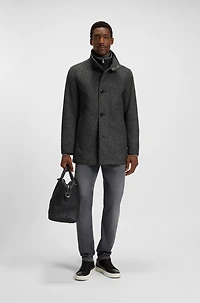 Regular-fit coat with inner layer