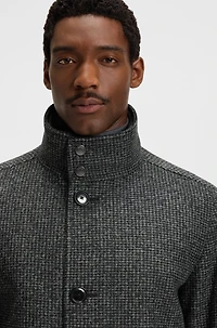 Regular-fit coat with inner layer