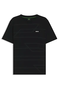 Melange-print T-shirt cotton jersey