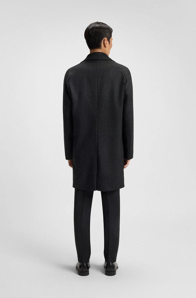 Checked relaxed-fit coat wool and cashmere