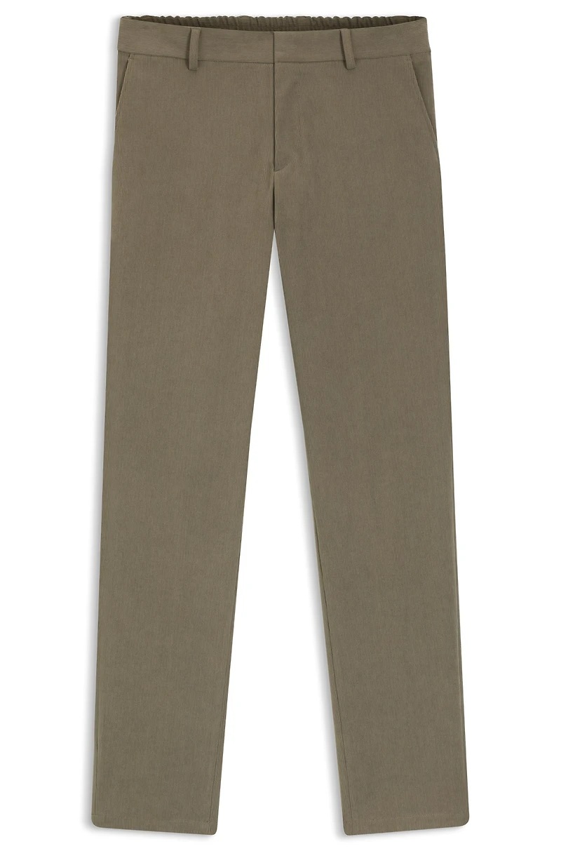 Slim-fit trousers stretch corduroy